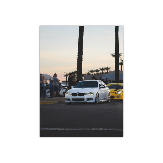 White BMW Custom Poster